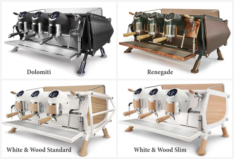 Cafe Racer Customization Options | Dolomiti, Renegade, White & Wood Standard, White & Wood Slim